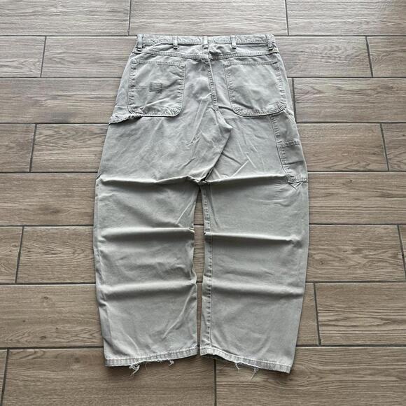 Y2K Cream Wrangler Carpenter Baggy Skater Pants - Picture 1 of 7